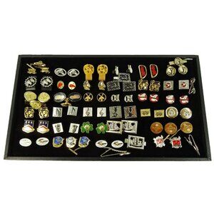 Huge Lot of Cufflinks 33 Pairs Vintage and Designer Cuff Links w Tray